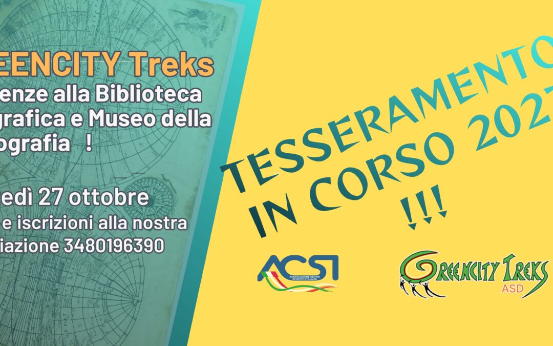 Evento tesseramento e iscrizioni x nuovo anno associativo-> Percorso a Firenze alla Biblioteca Geografica IGM !! mart 27 ottobre