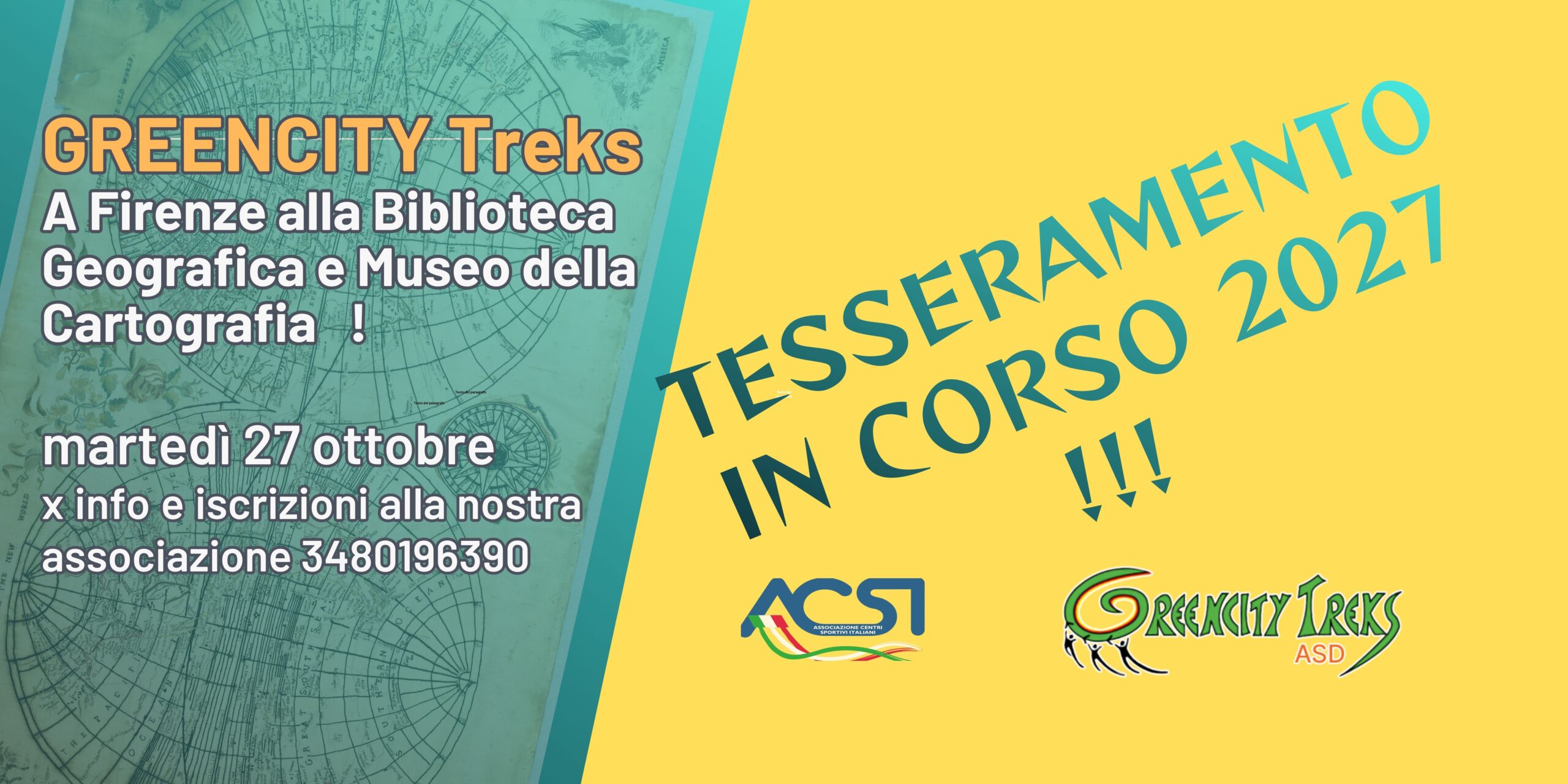 Evento tesseramento e iscrizioni x nuovo anno associativo-> Percorso a Firenze alla Biblioteca Geografica IGM !! mart 27 ottobre